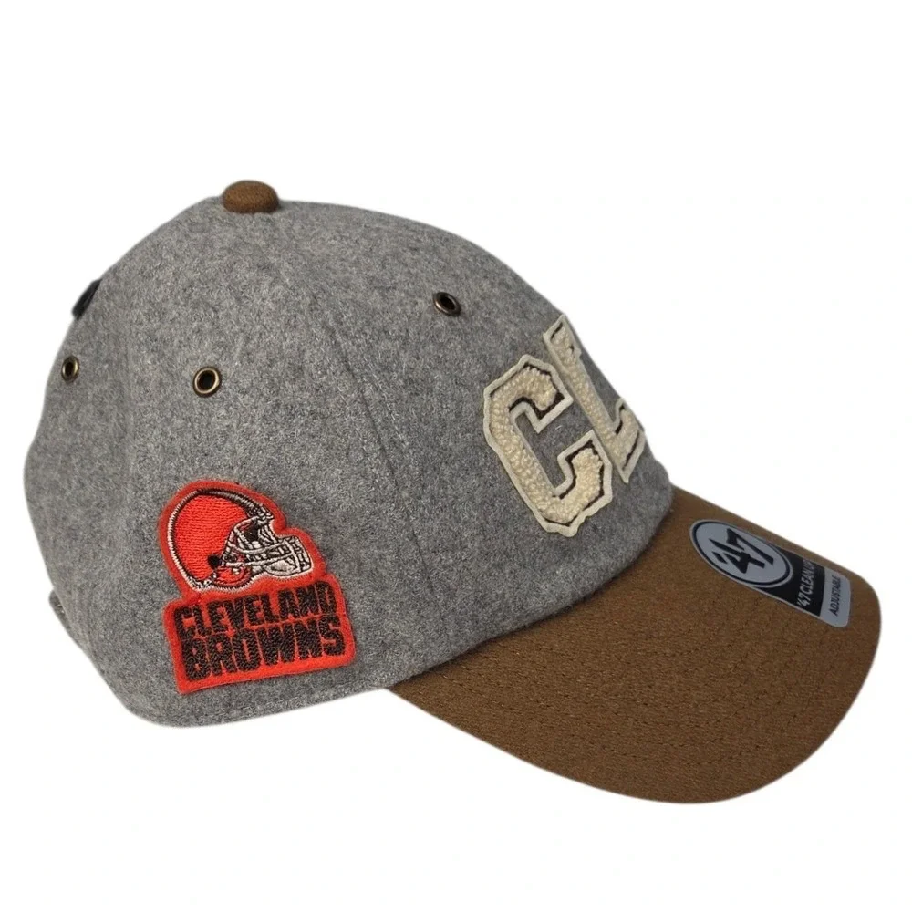 '47‎ x Stoney Clover Lane Cleveland Browns Clean Up Adjustable Hat Wool OSFA NEW